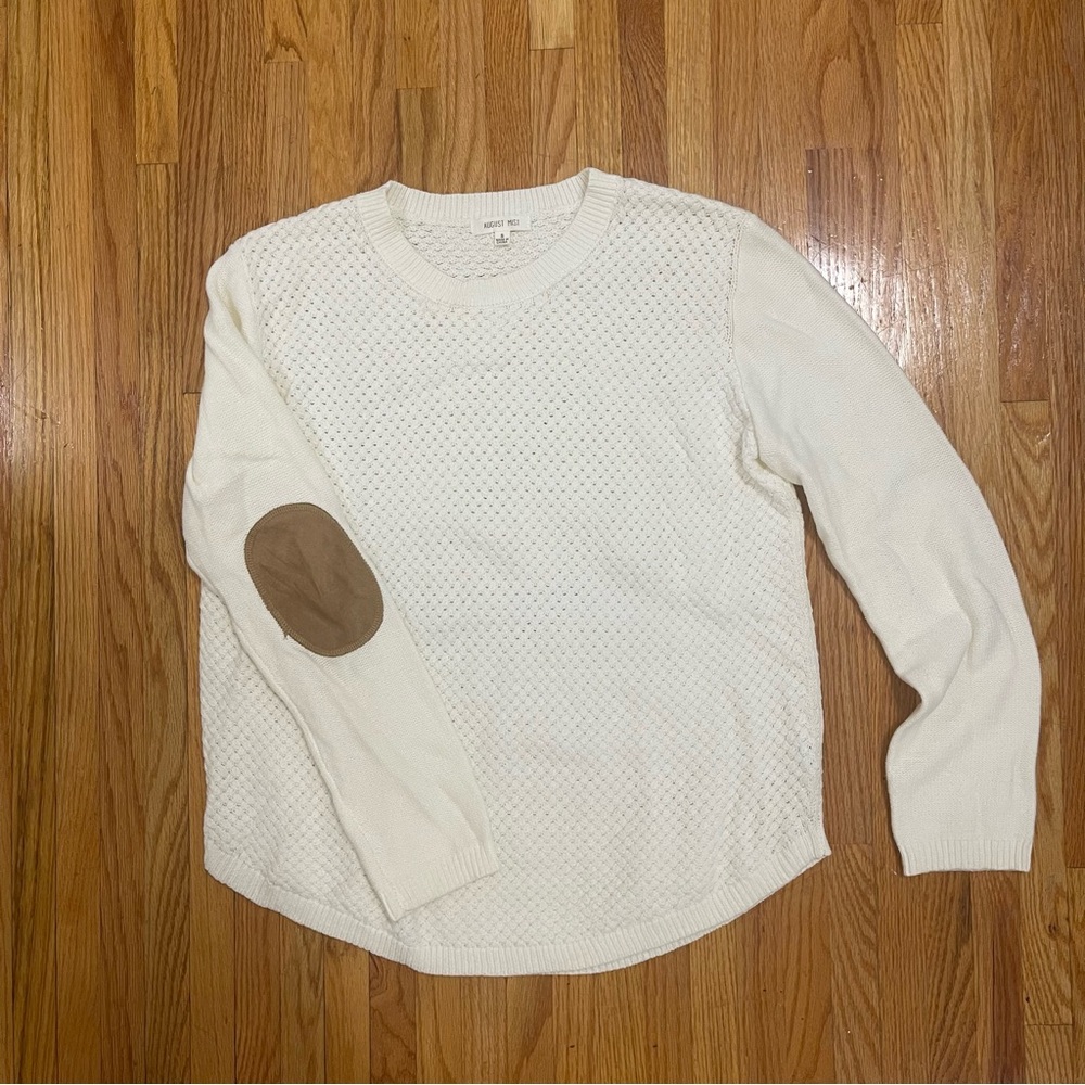 EUC light sweater w/ elbow patch